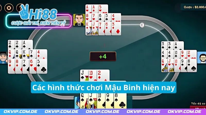 Các hình thức của game bài Mậu Binh 