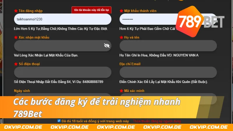 Quy trình chuẩn để tạo lập tài khoản cá cược mới tại nhà cái 789Bet