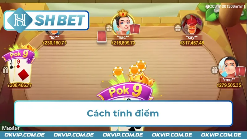 Cách tính điểm chi tiết trong game bài Pok deng